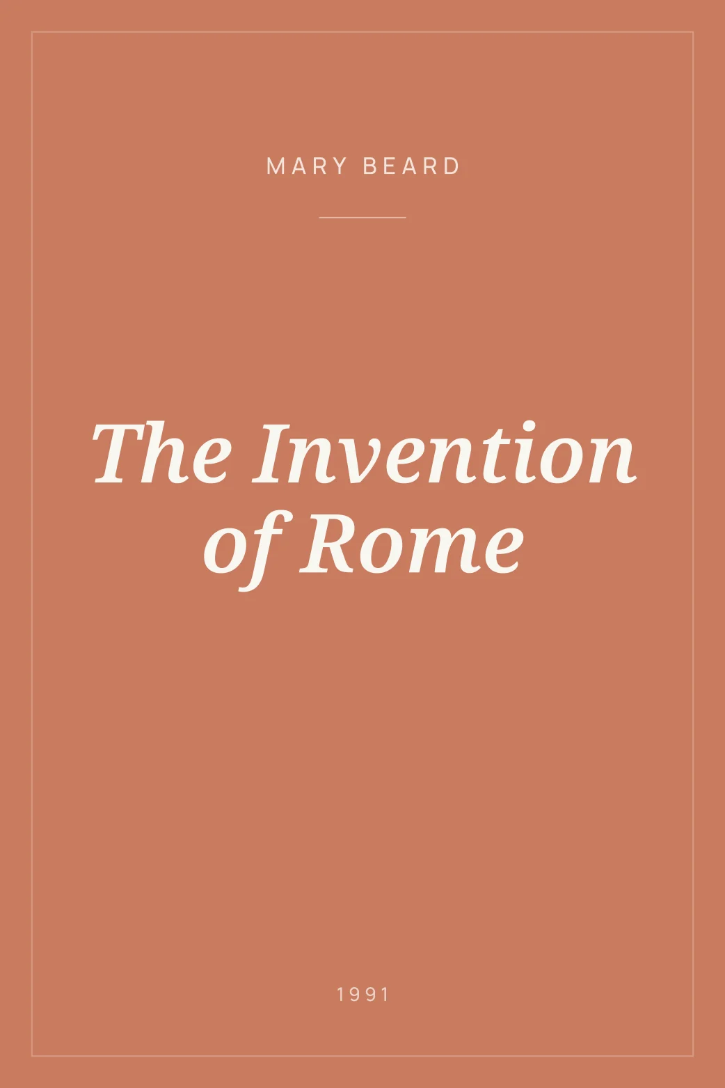 Portada de The Invention of Rome