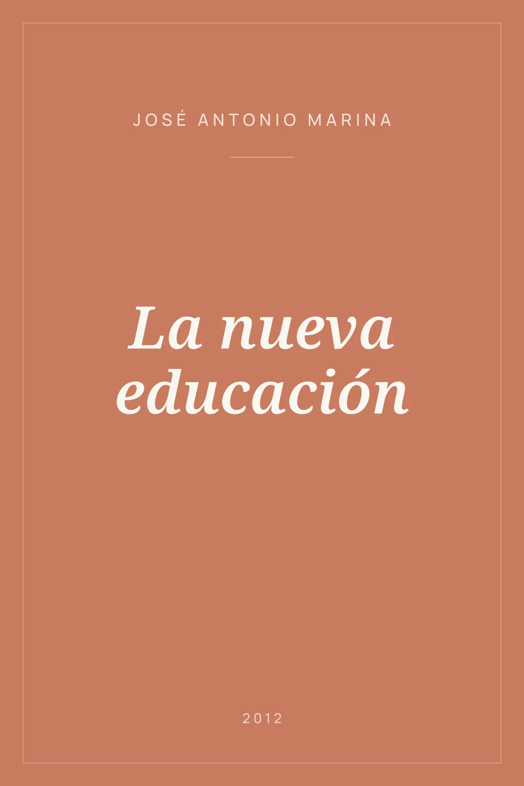 Portada de La nueva educación