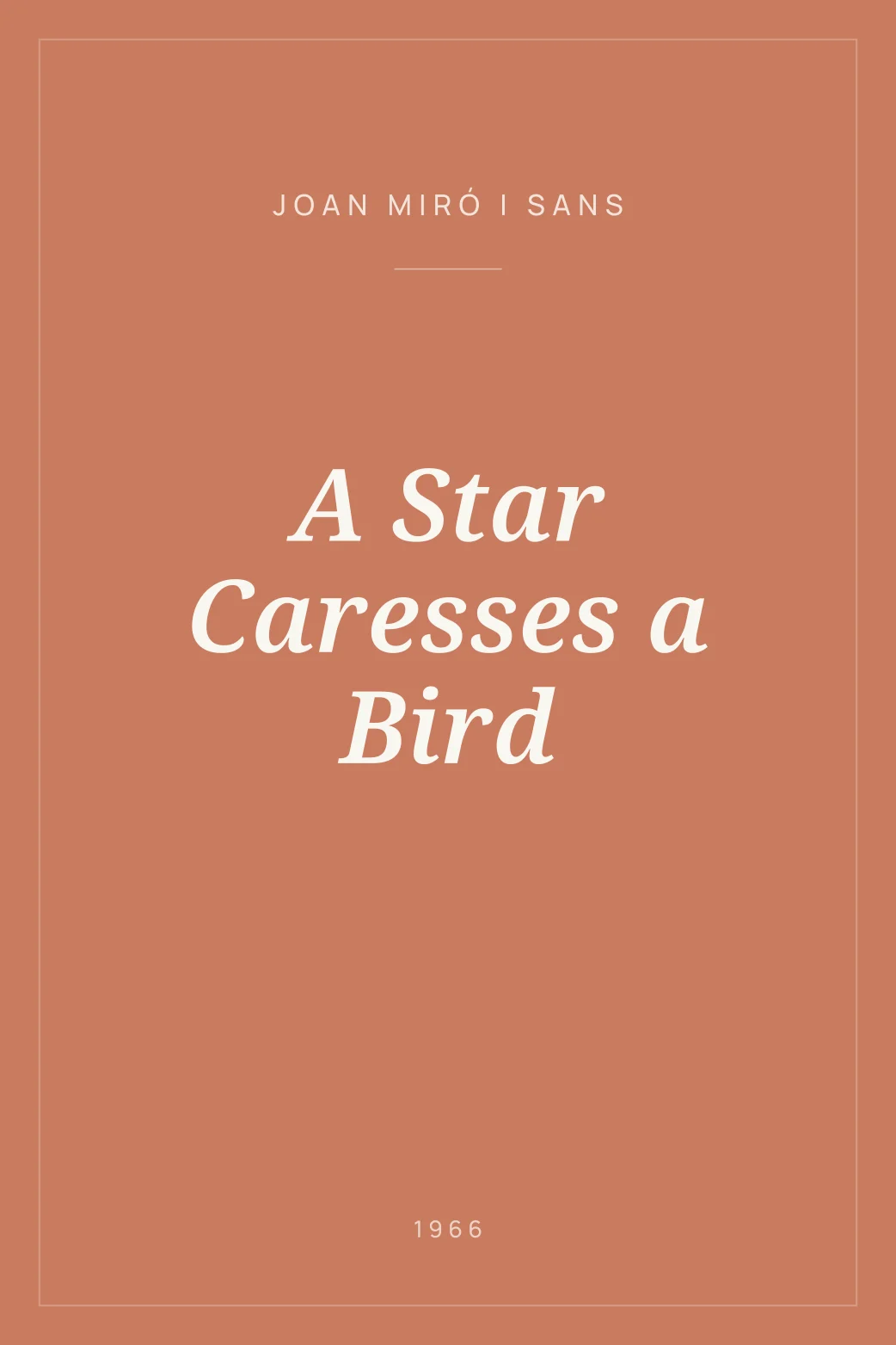 Portada de A Star Caresses a Bird