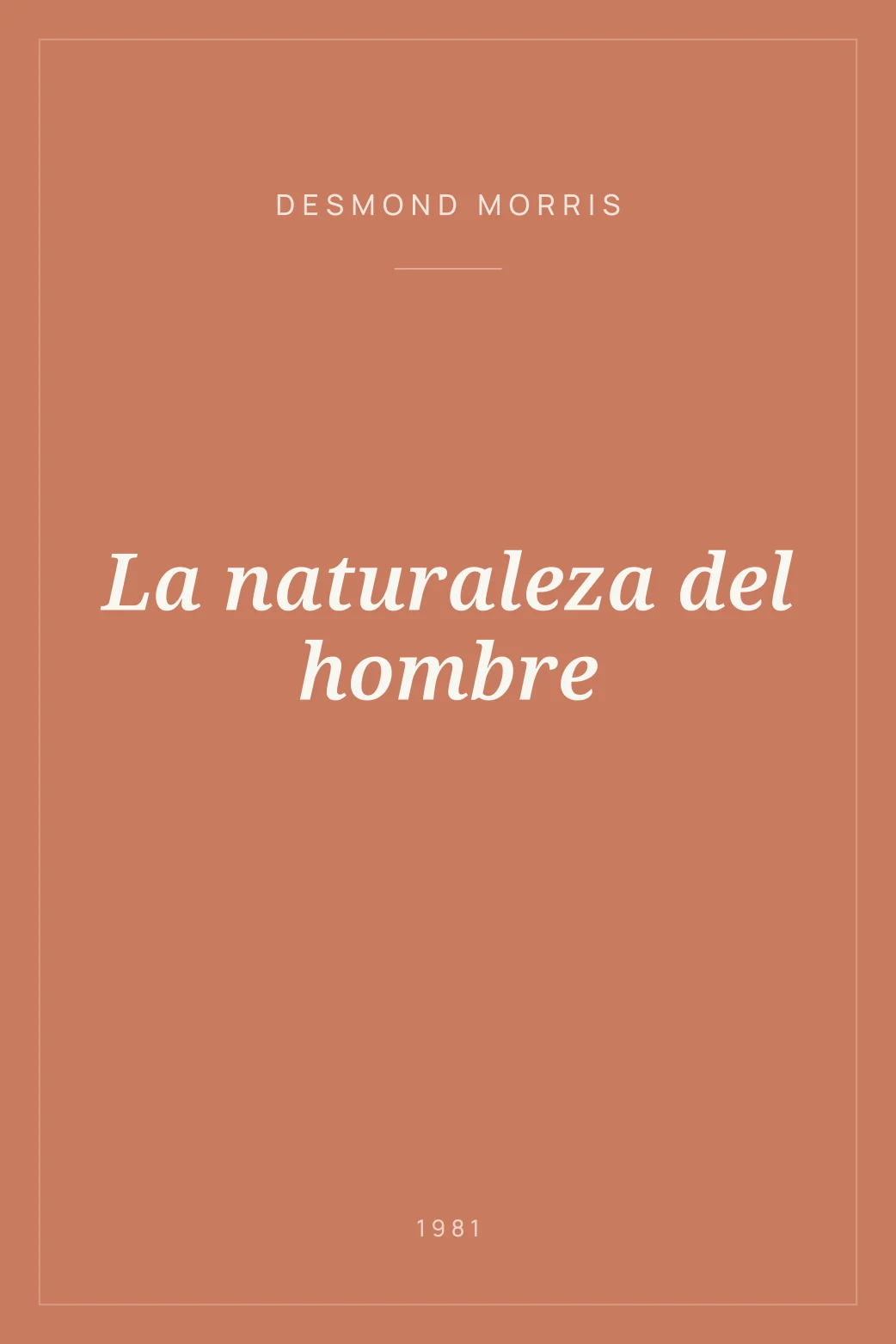 Portada de La naturaleza del hombre
