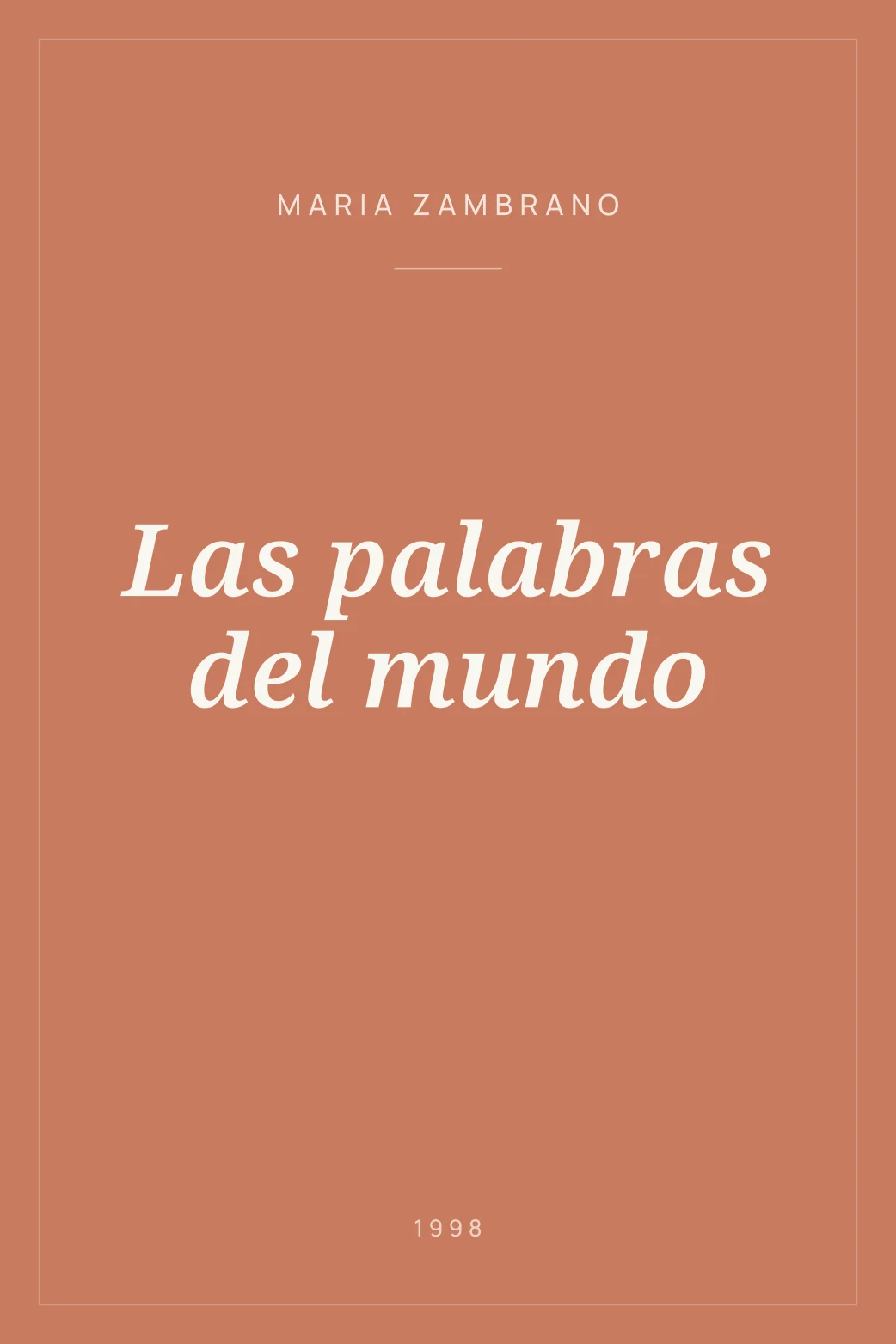 Portada de Las palabras del mundo