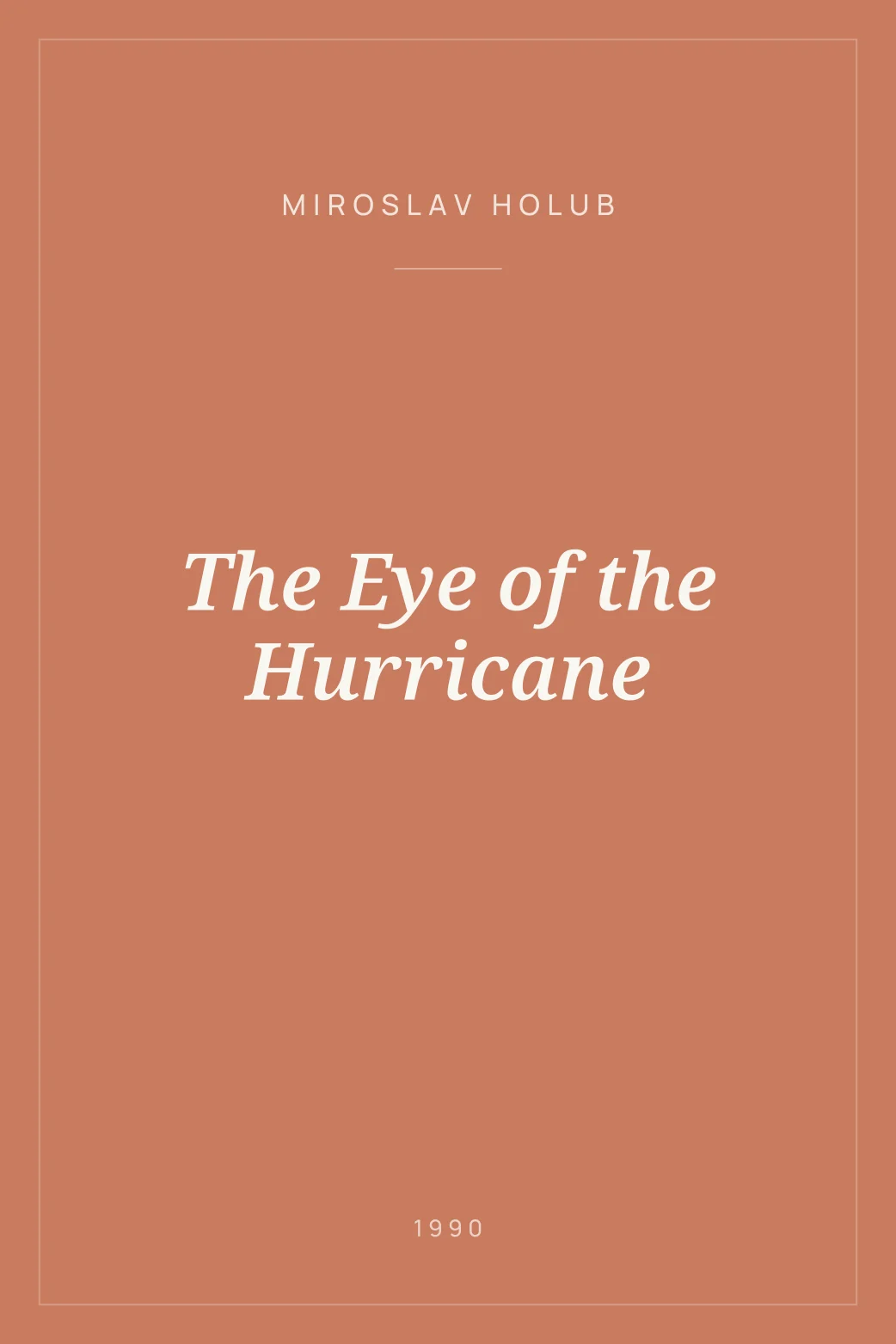 Portada de The Eye of the Hurricane