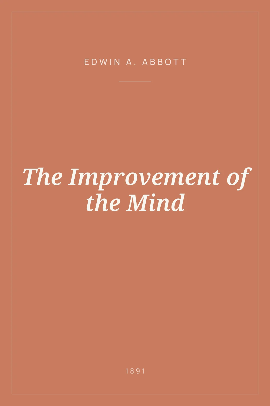 Portada de The Improvement of the Mind