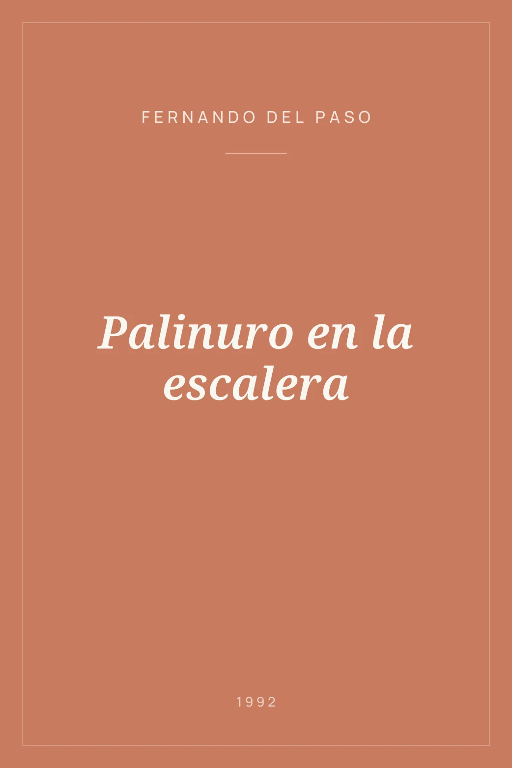 Portada de Palinuro en la escalera