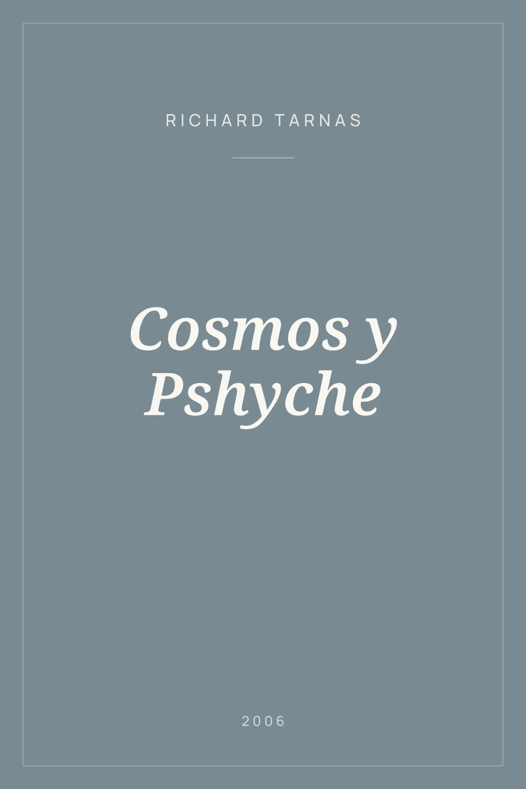 Portada de Cosmos y Pshyche