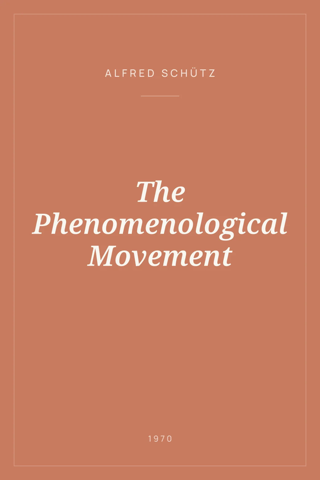 Portada de The Phenomenological Movement