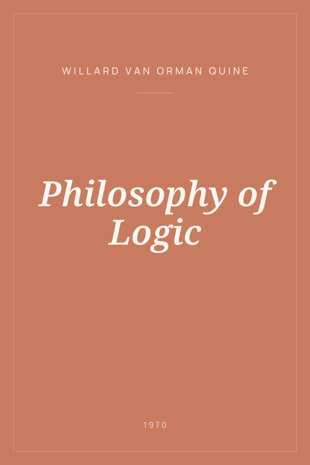 Portada de Philosophy of Logic