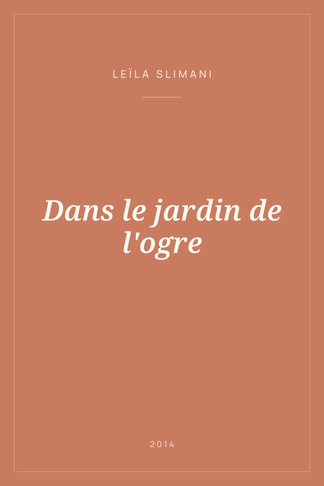 Portada de Dans le jardin de l'ogre