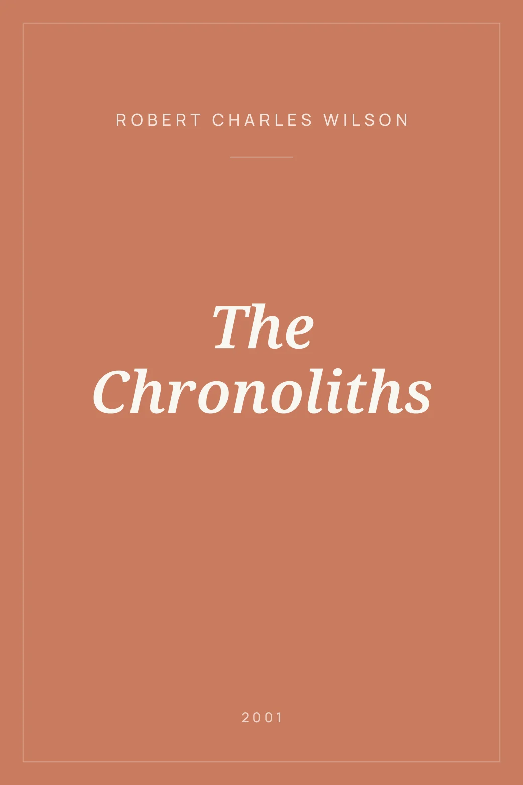 Portada de The Chronoliths