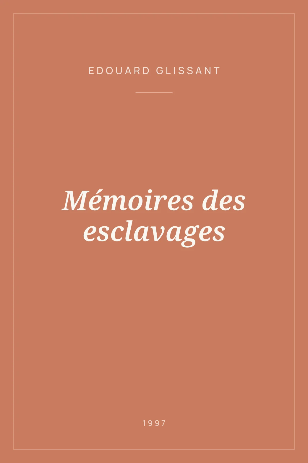 Portada de Mémoires des esclavages