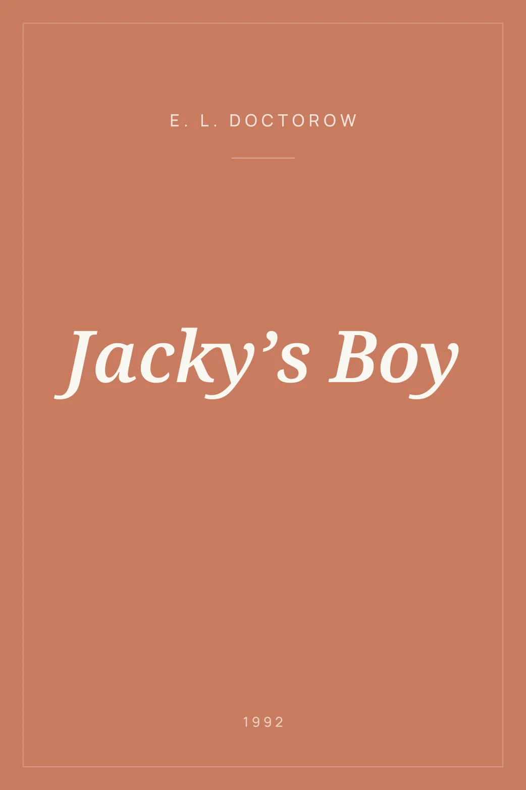 Portada de Jacky’s Boy