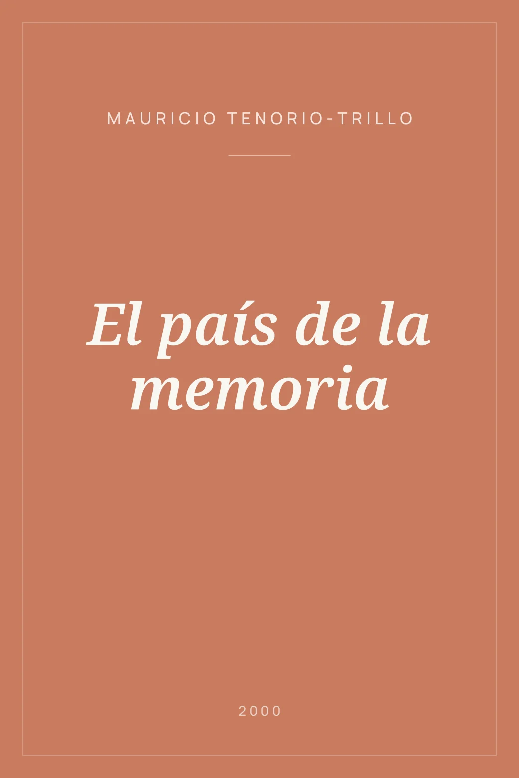 Portada de El país de la memoria