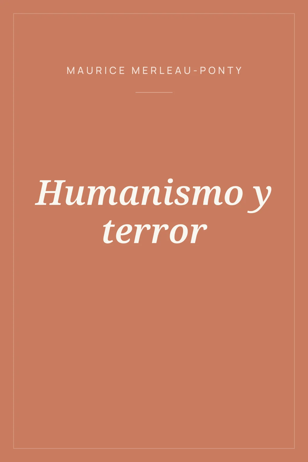 Portada de Humanismo y terror