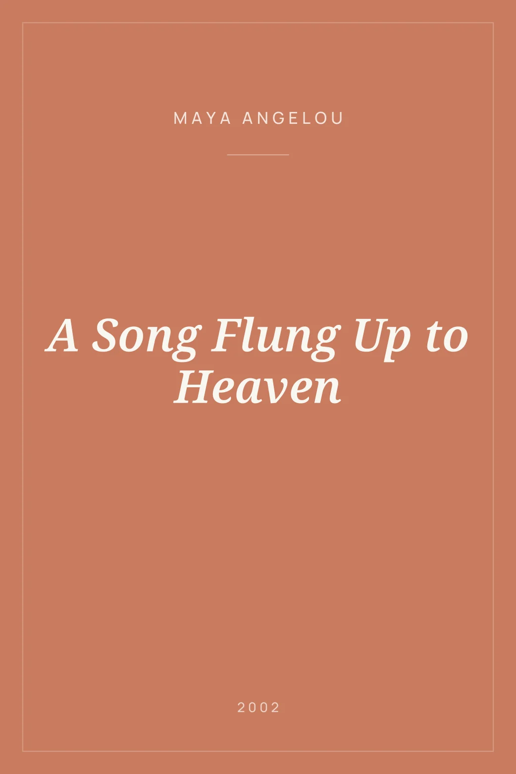Portada de A Song Flung Up to Heaven