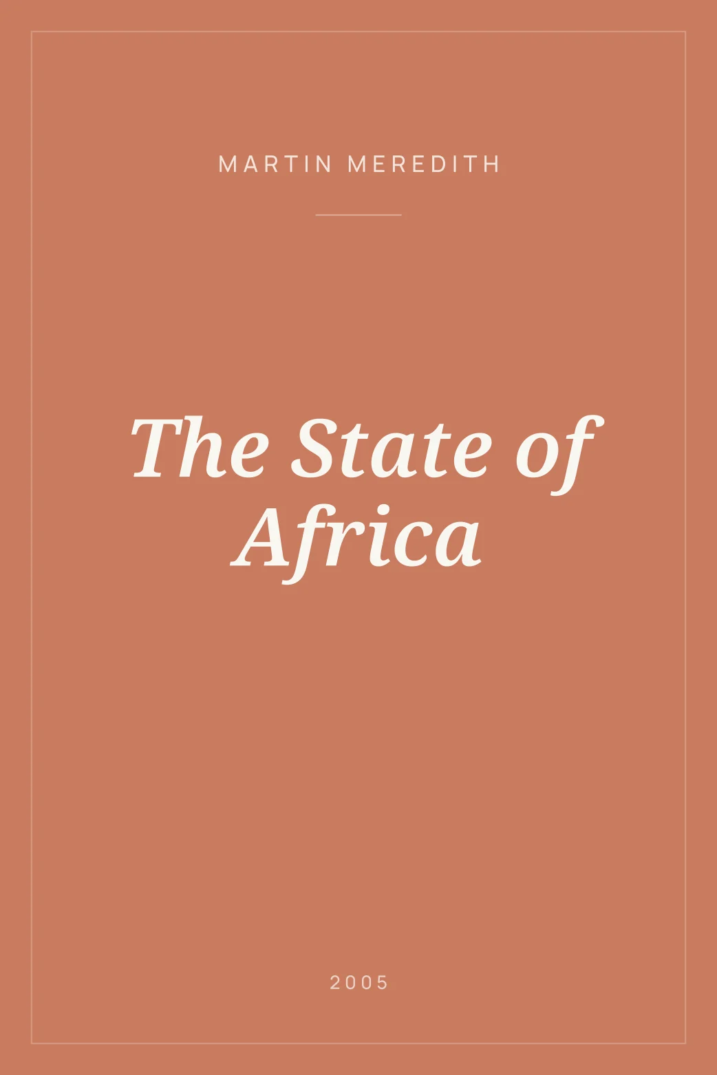 Portada de The State of Africa