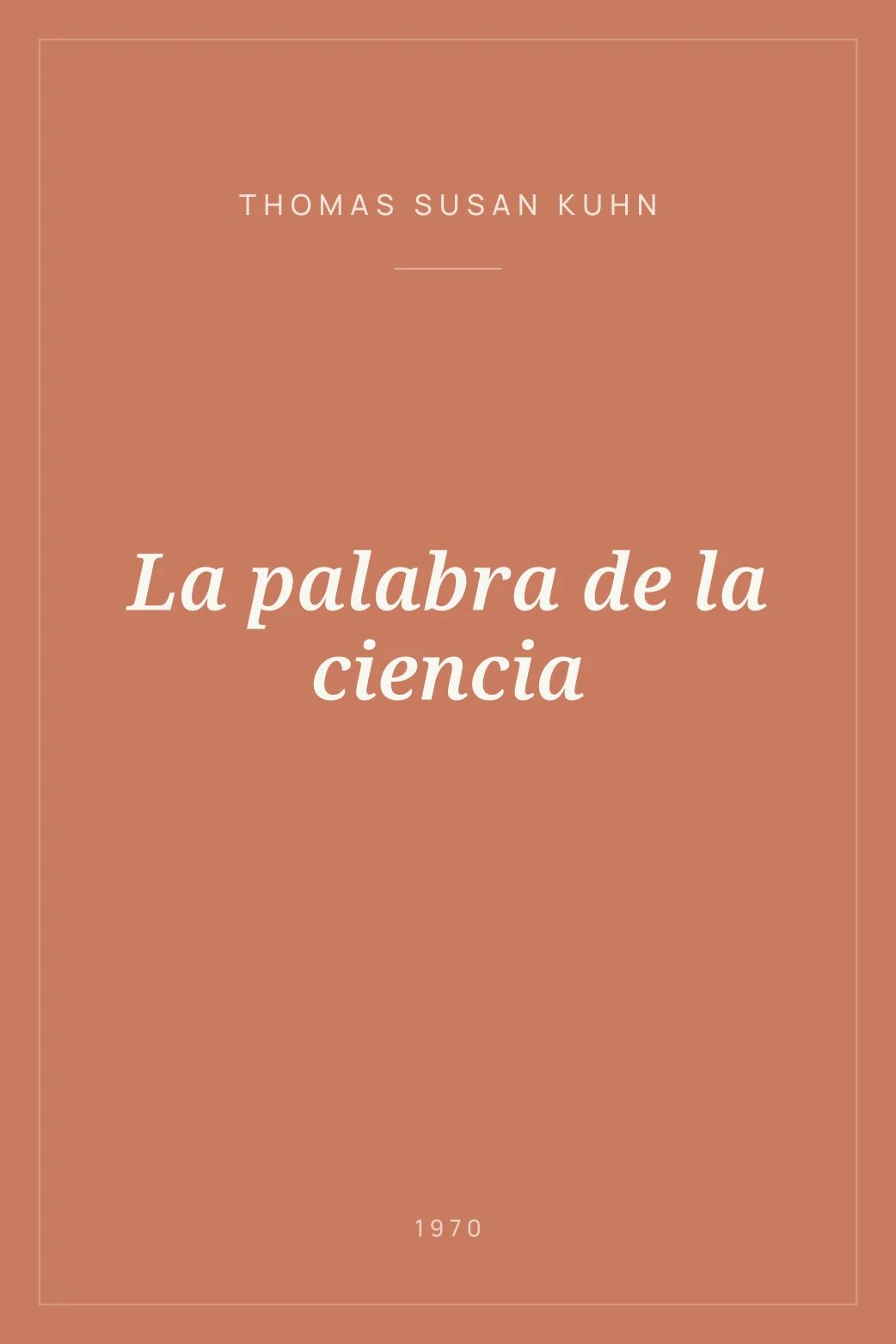 Portada de La palabra de la ciencia