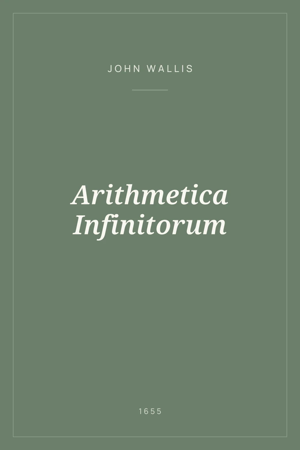 Portada de Arithmetica Infinitorum