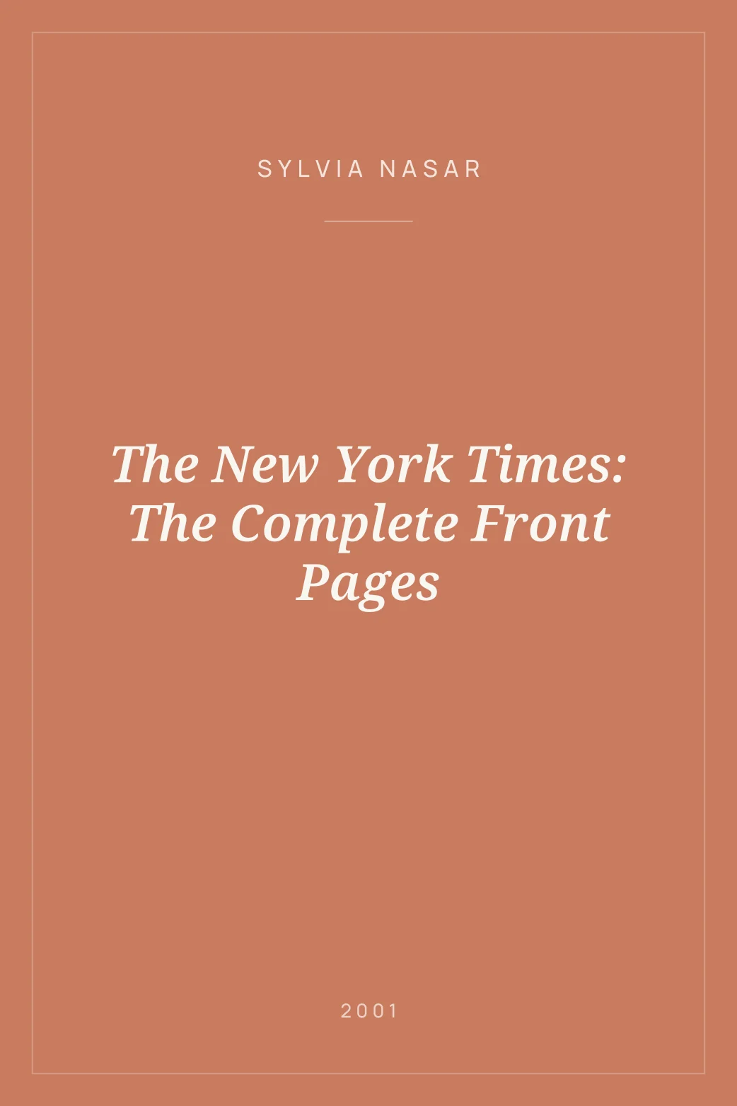 Portada de The New York Times: The Complete Front Pages