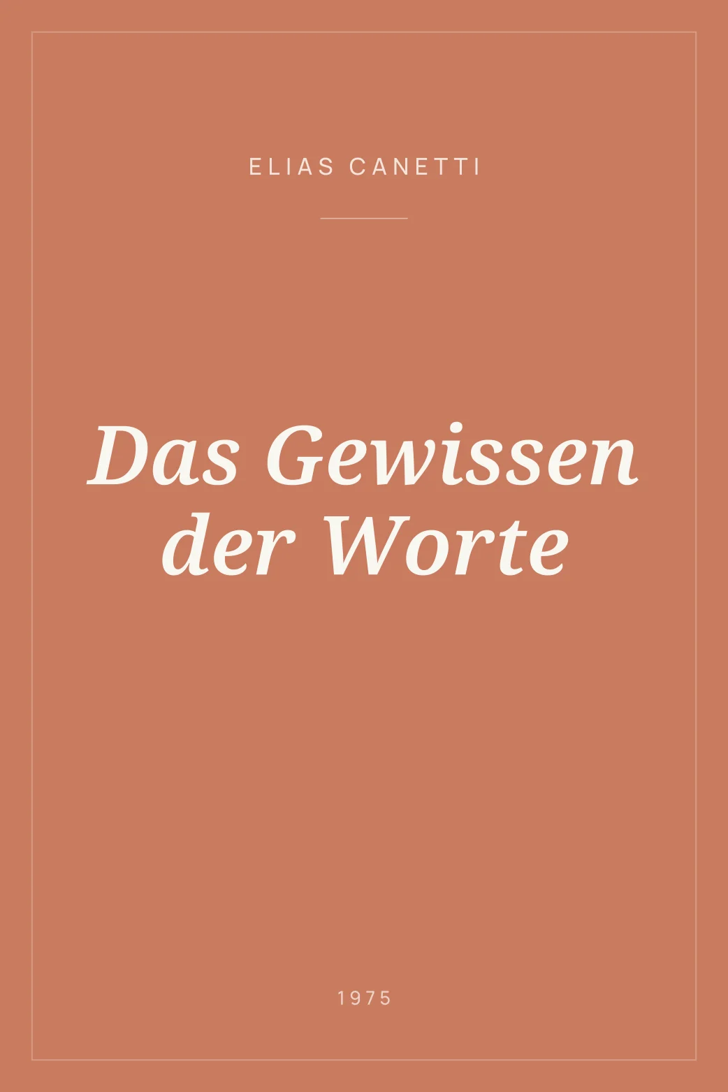 Portada de Das Gewissen der Worte