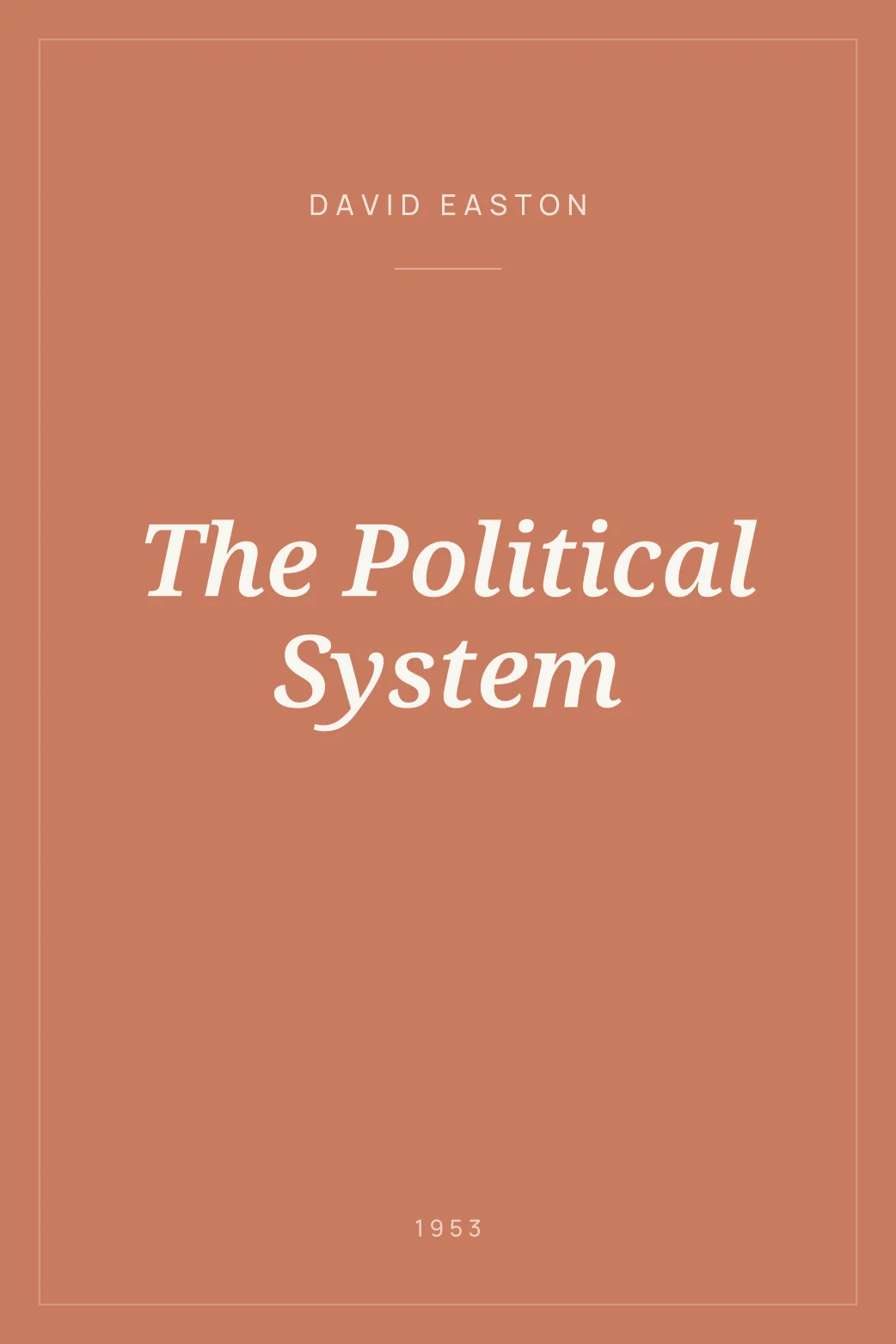 Portada de The Political System