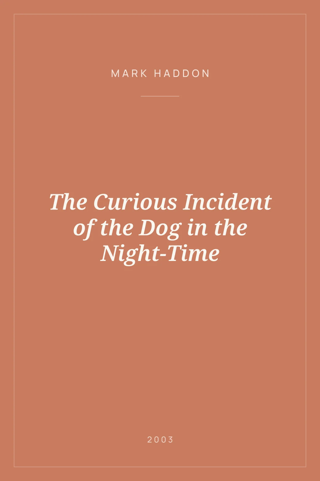 Portada de The Curious Incident of the Dog in the Night-Time