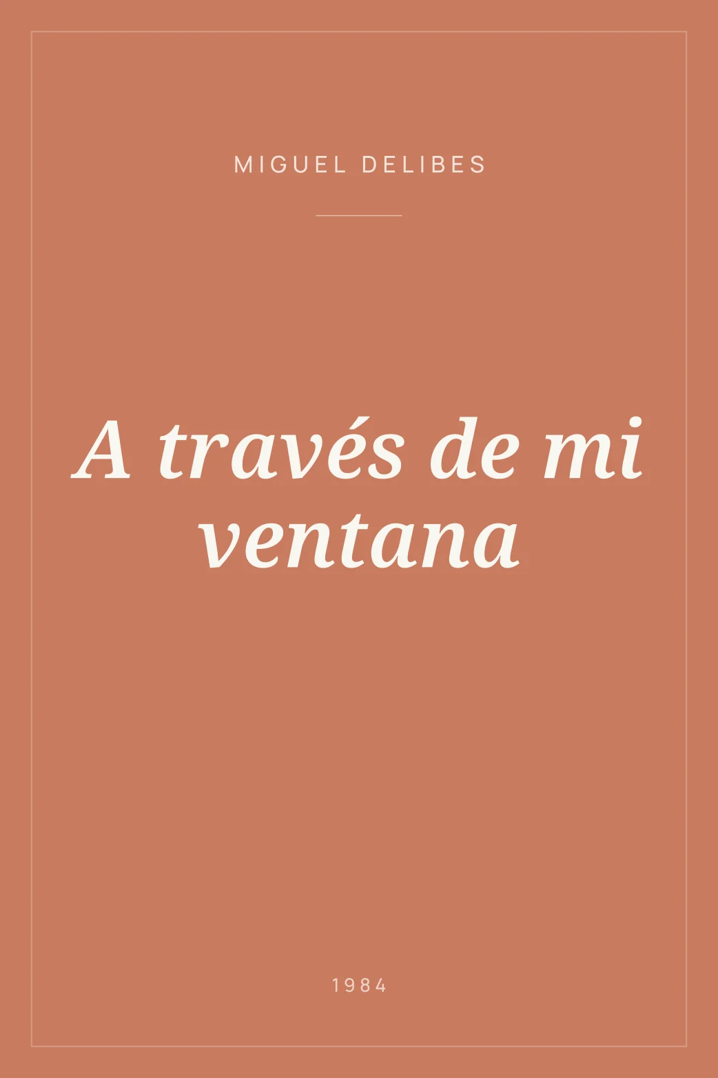 Portada de A través de mi ventana