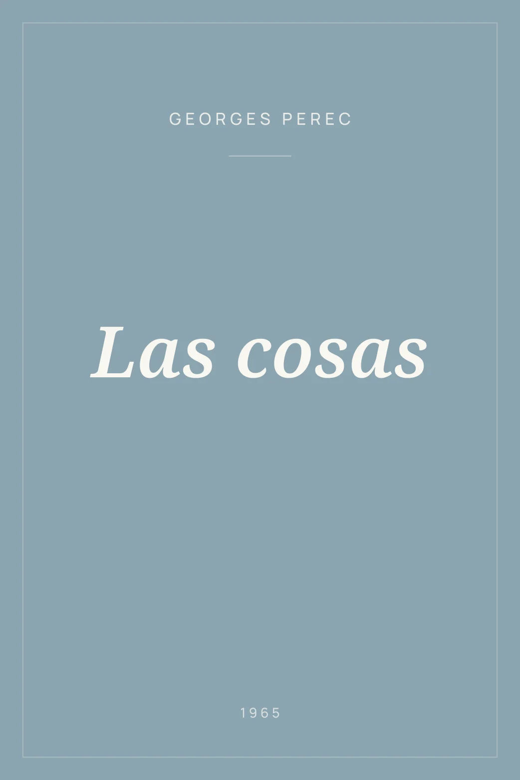 Portada de Las cosas