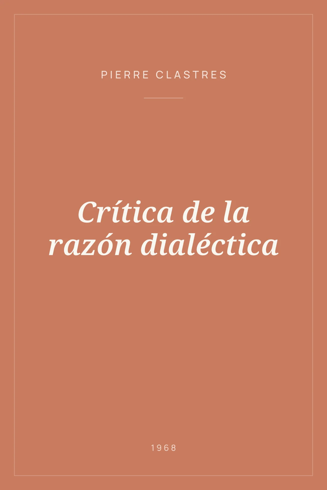 Portada de Crítica de la razón dialéctica