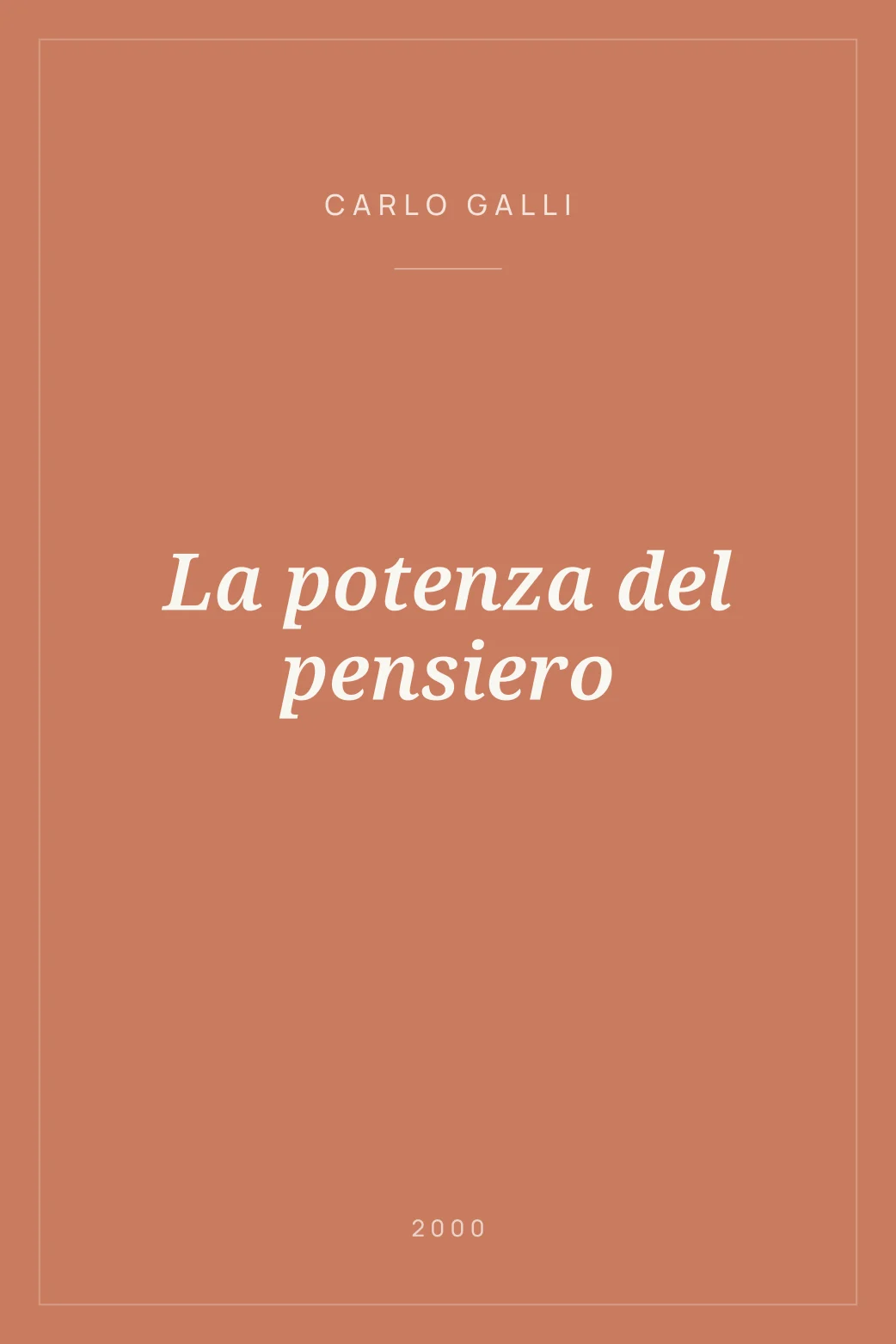 Portada de La potenza del pensiero