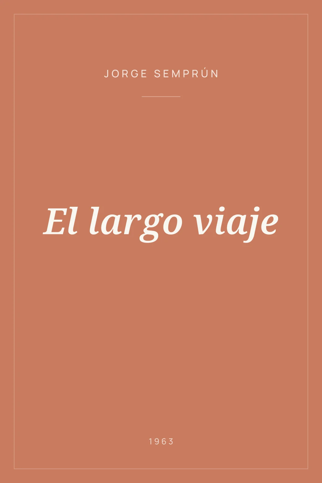 Portada de El largo viaje