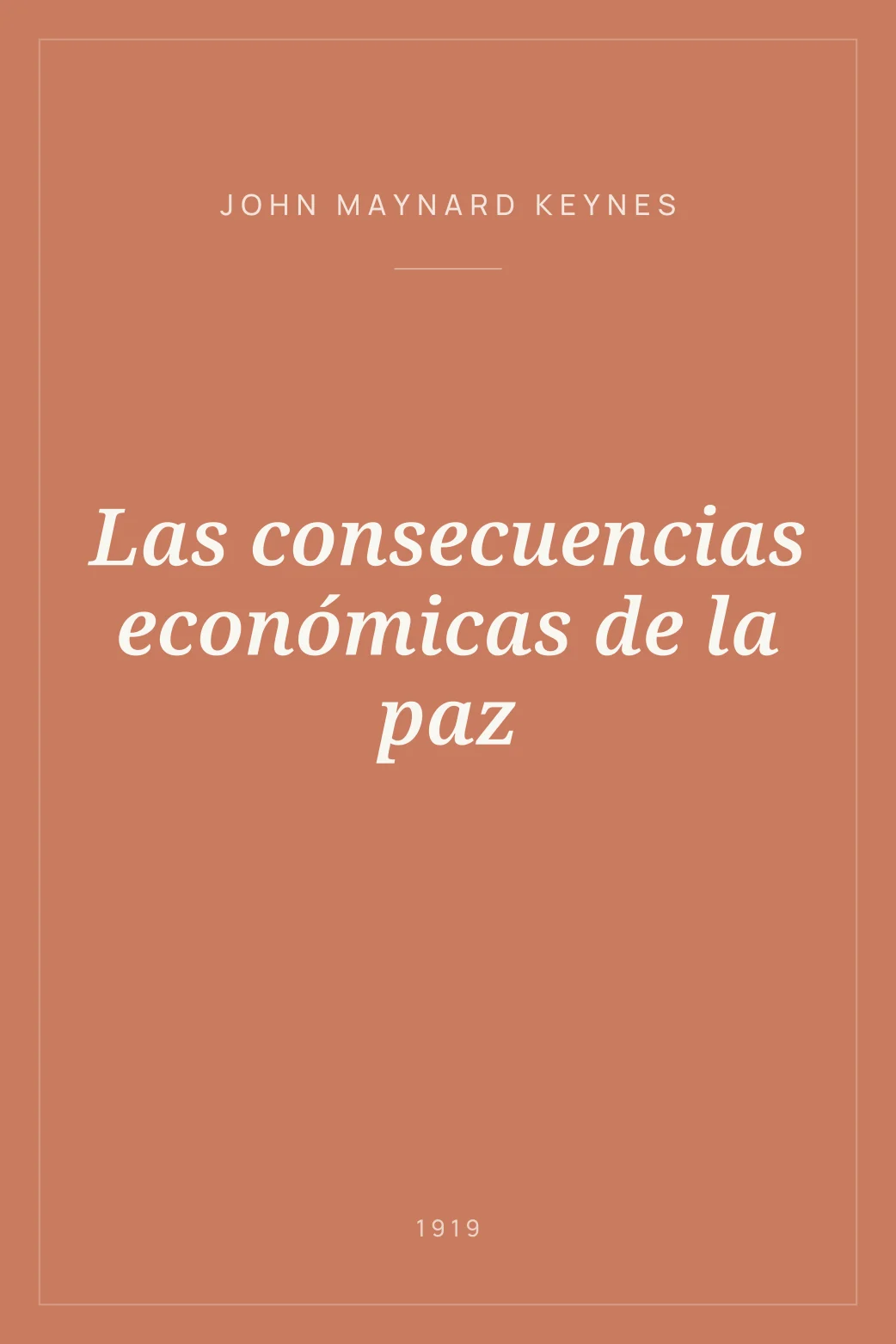 Portada de Las consecuencias económicas de la paz