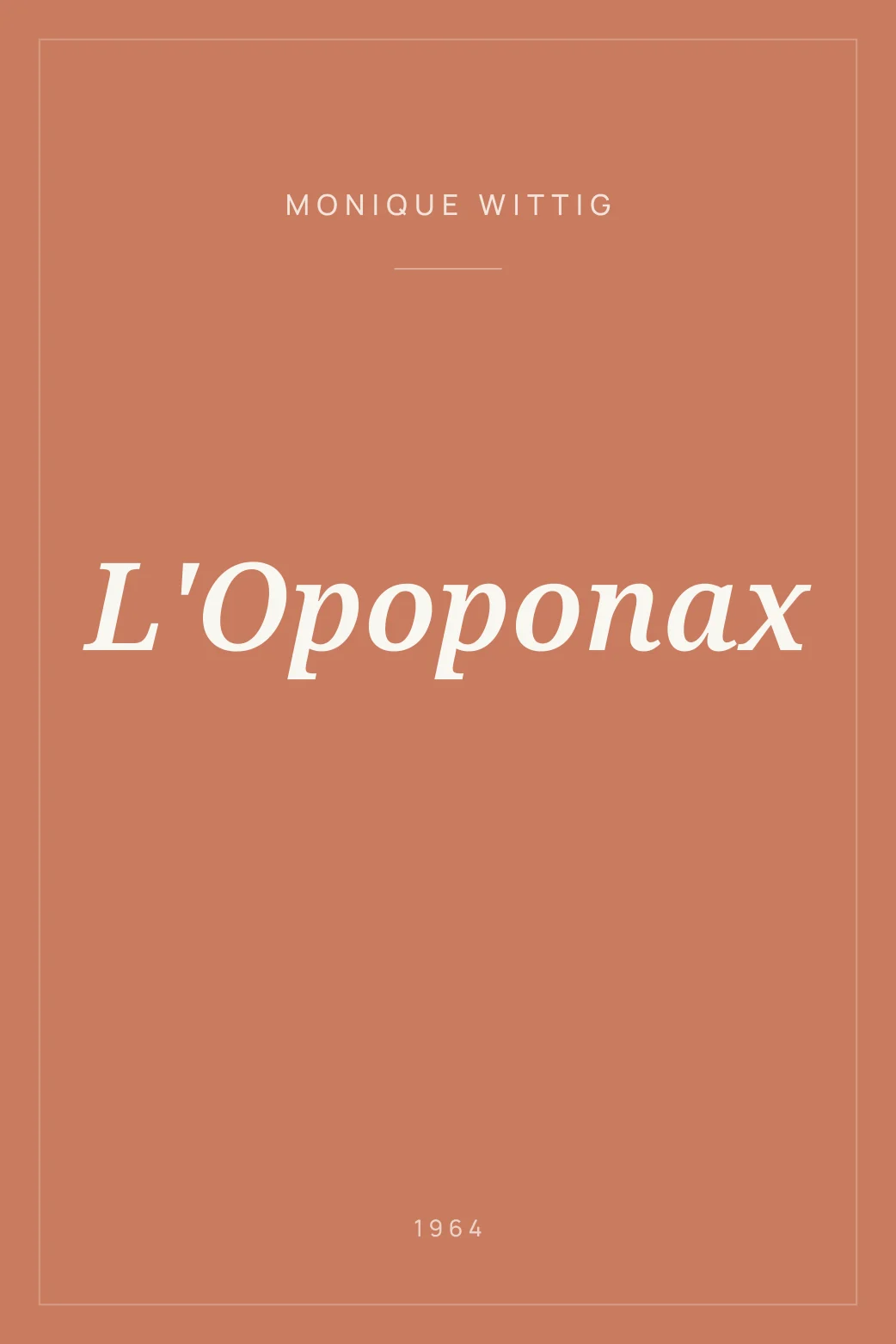 Portada de L'Opoponax