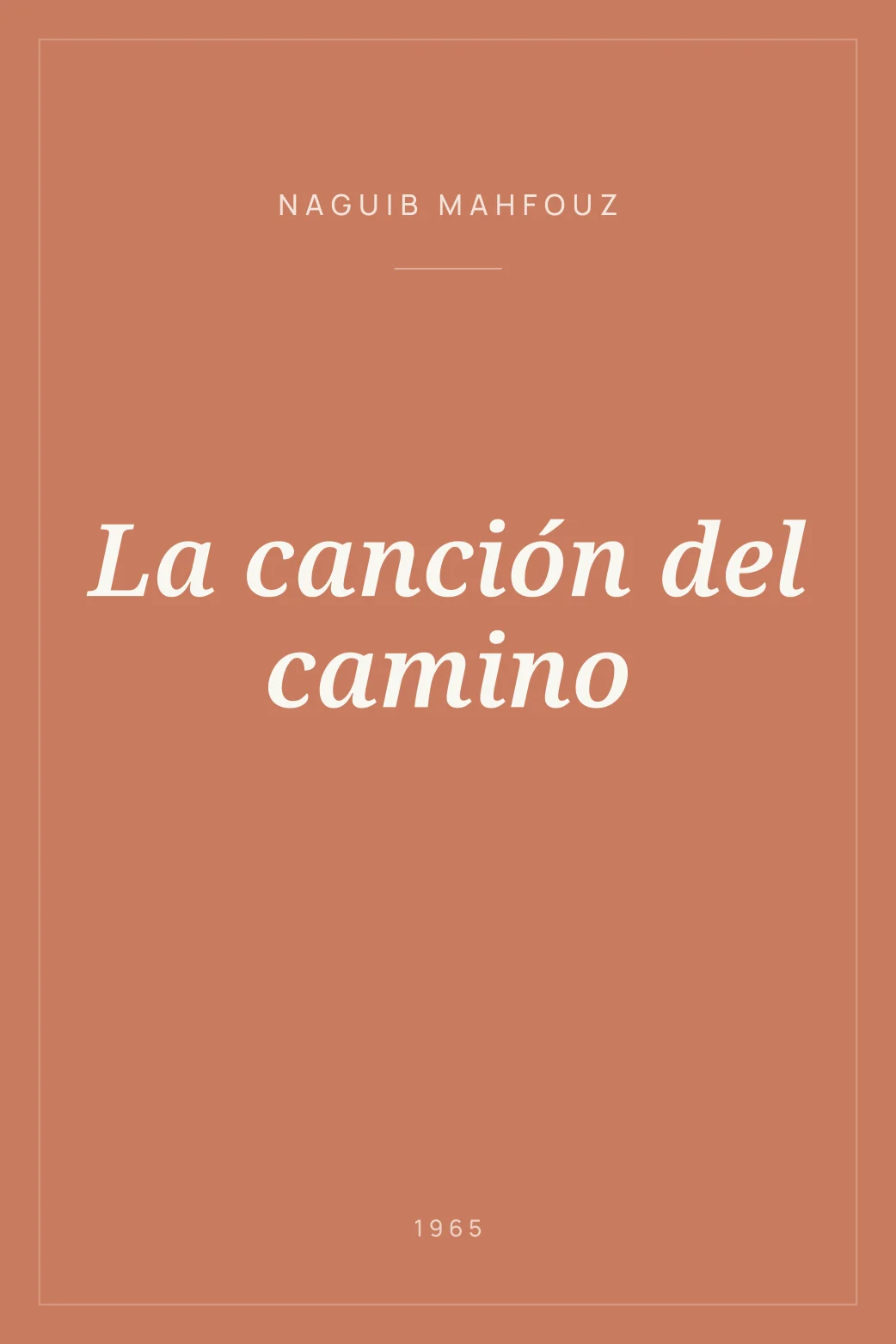 Portada de La canción del camino