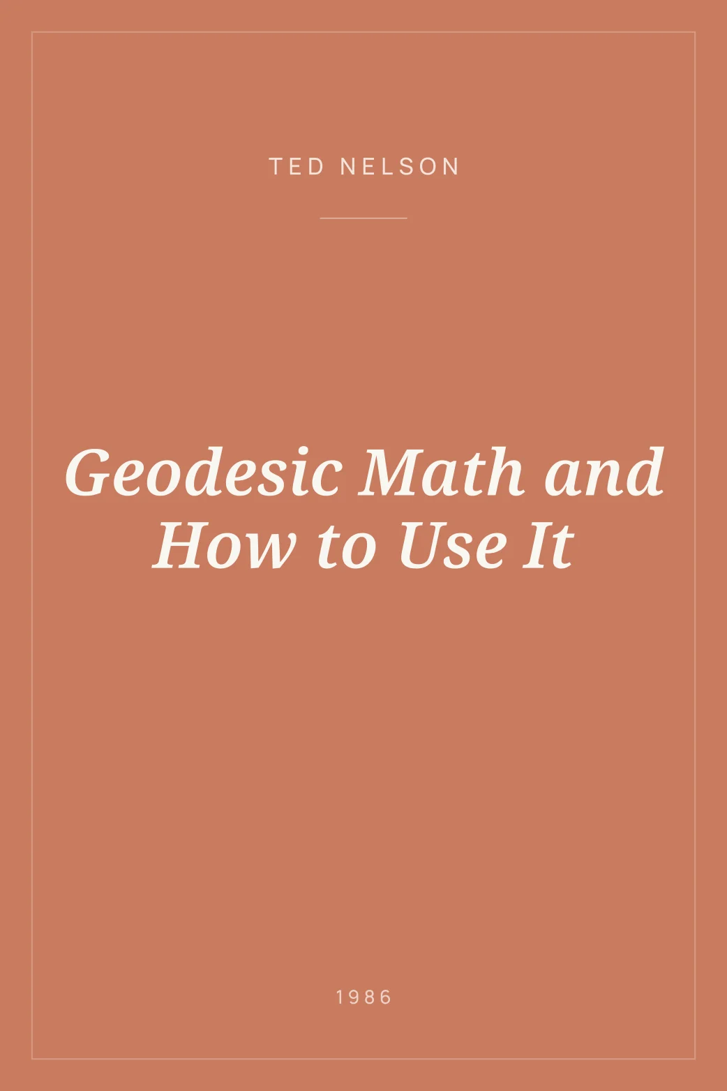 Portada de Geodesic Math and How to Use It