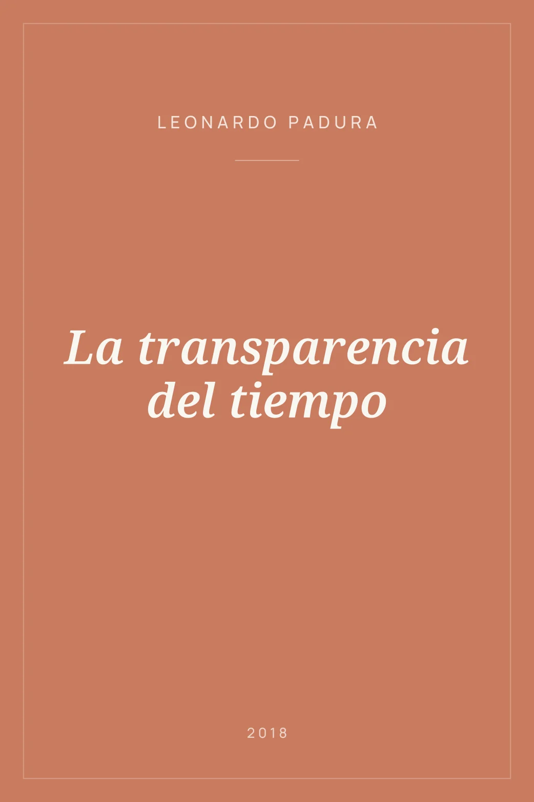 Portada de La transparencia del tiempo