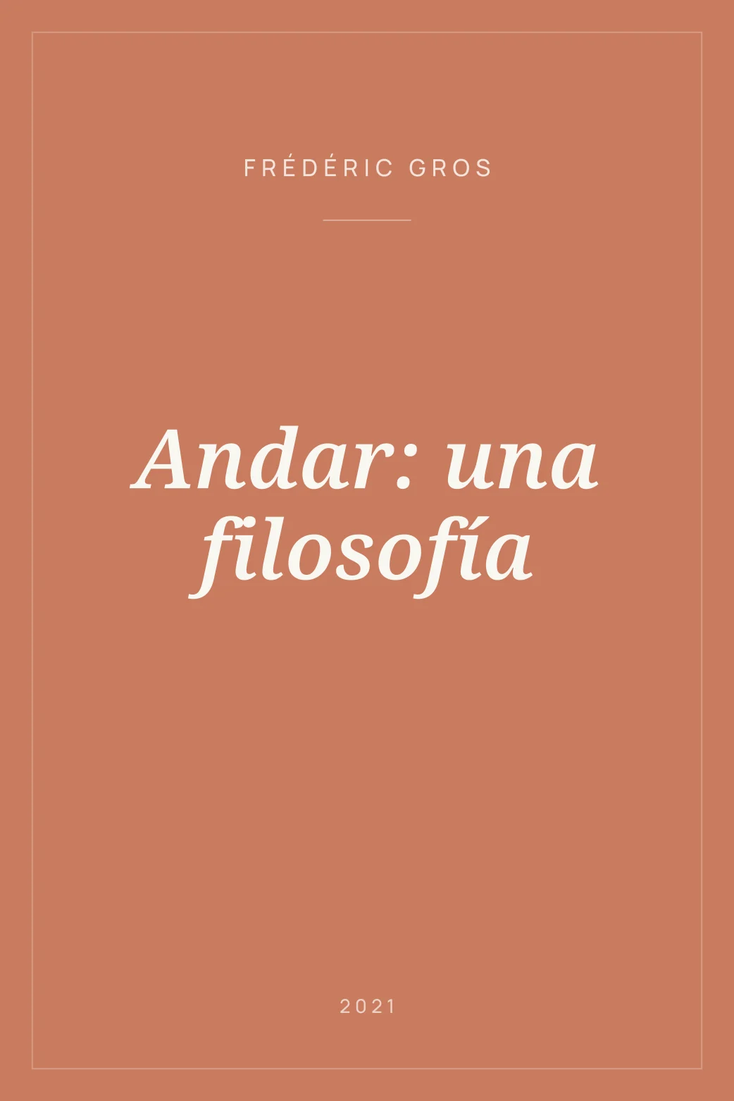 Portada de Andar: una filosofía