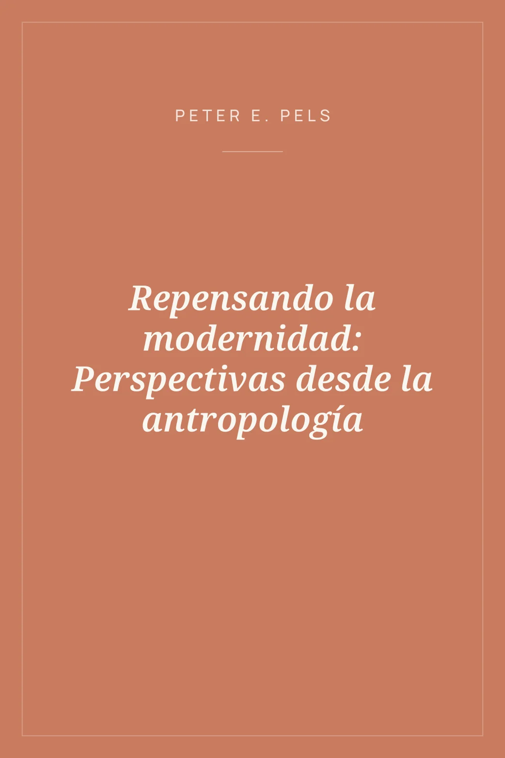 Portada de Repensando la modernidad: Perspectivas desde la antropología