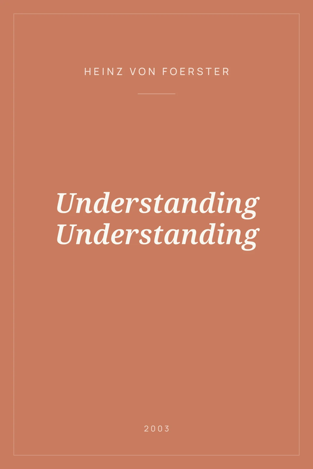 Portada de Understanding Understanding