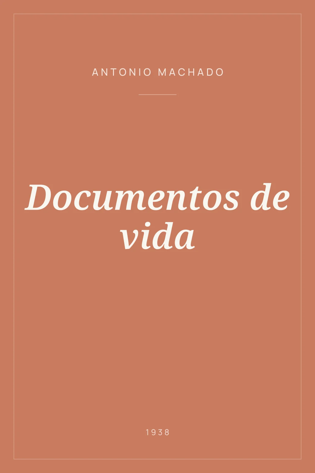 Portada de Documentos de vida