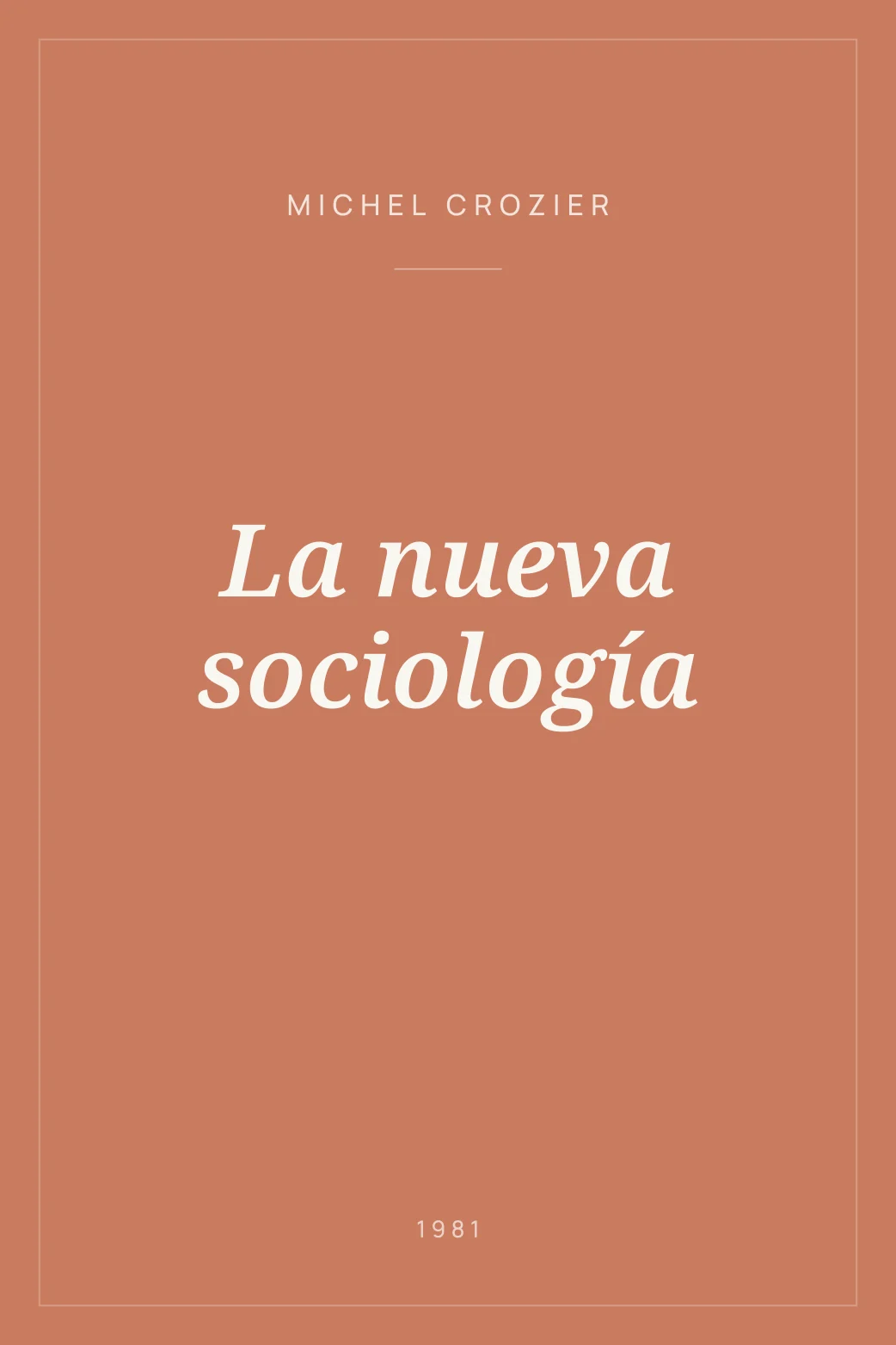 Portada de La nueva sociología