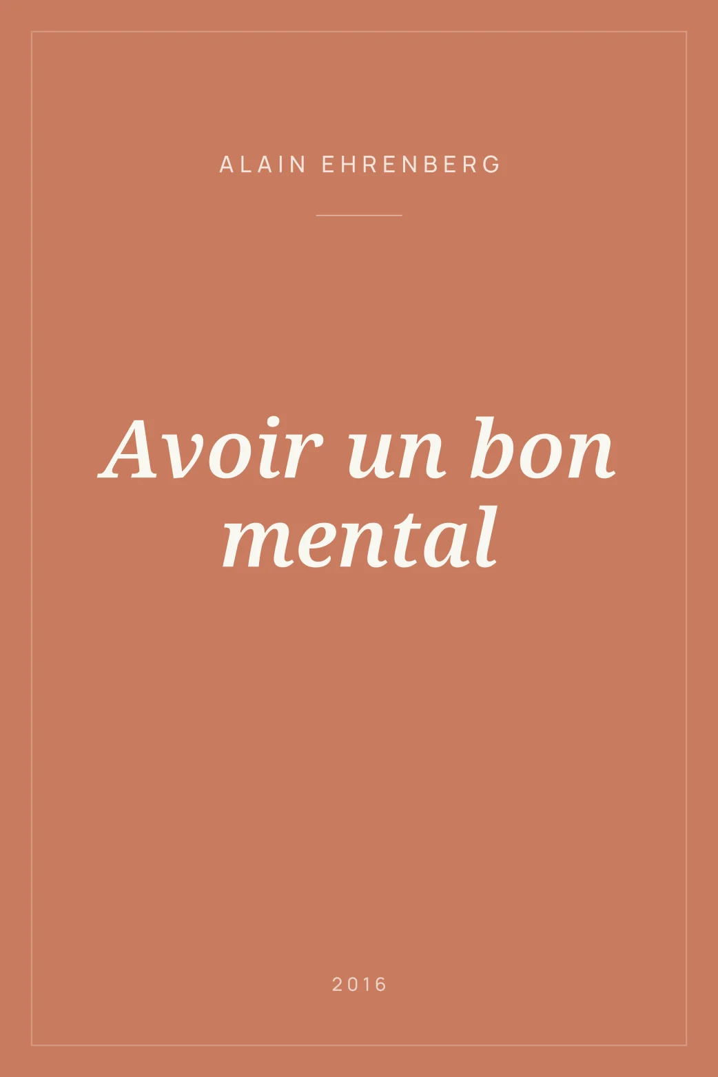 Portada de Avoir un bon mental