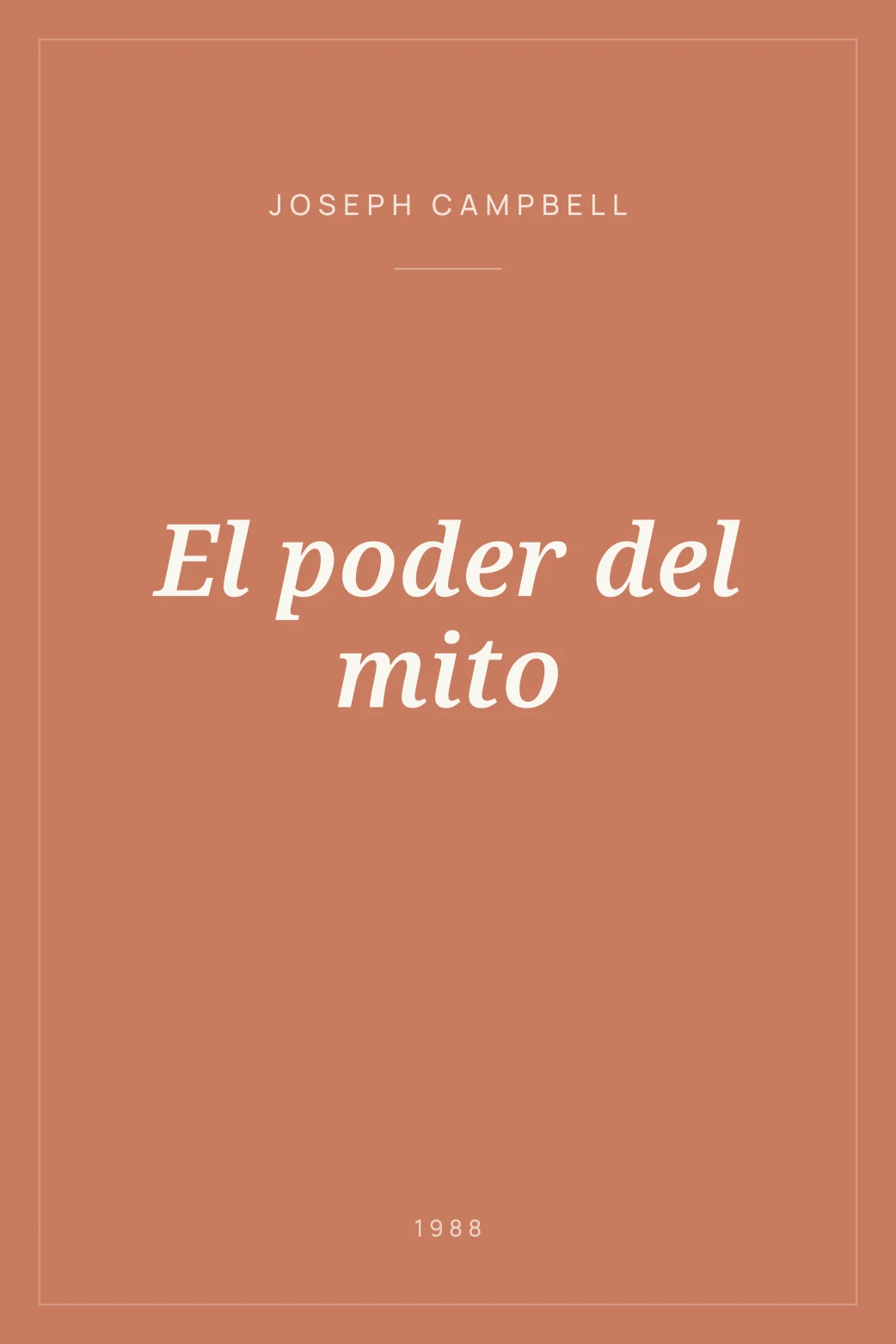 Portada de El poder del mito