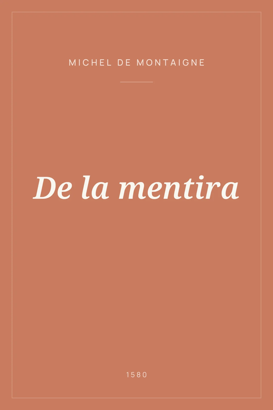 Portada de De la mentira