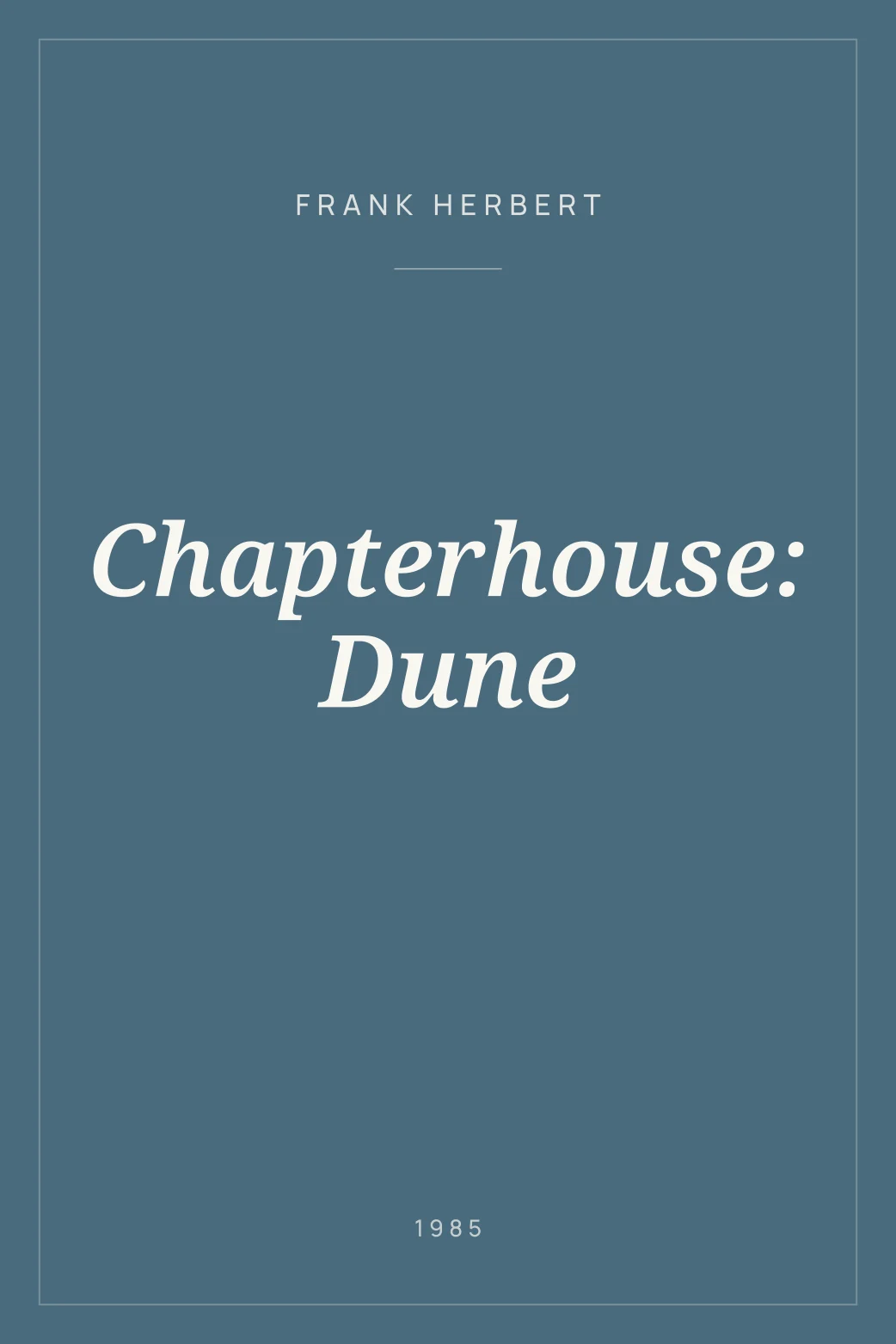Portada de Chapterhouse: Dune