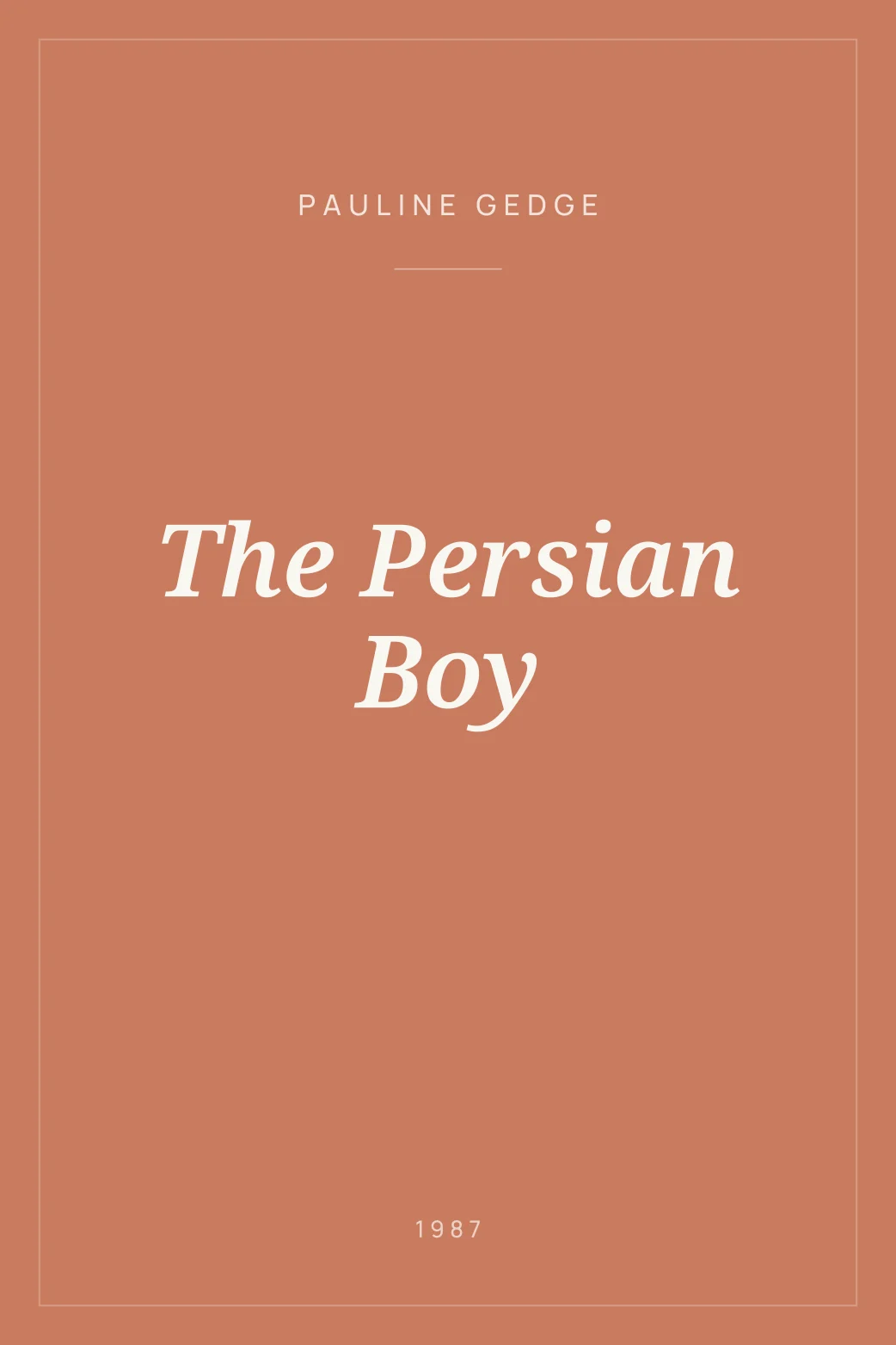 Portada de The Persian Boy