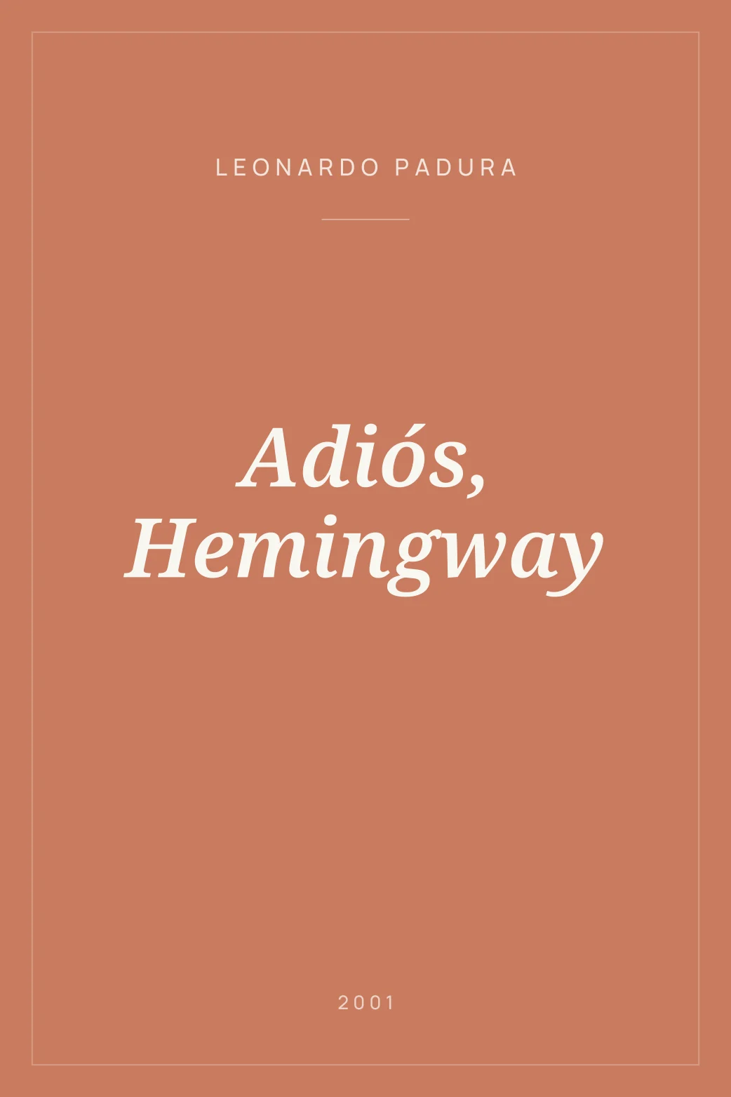 Portada de Adiós, Hemingway