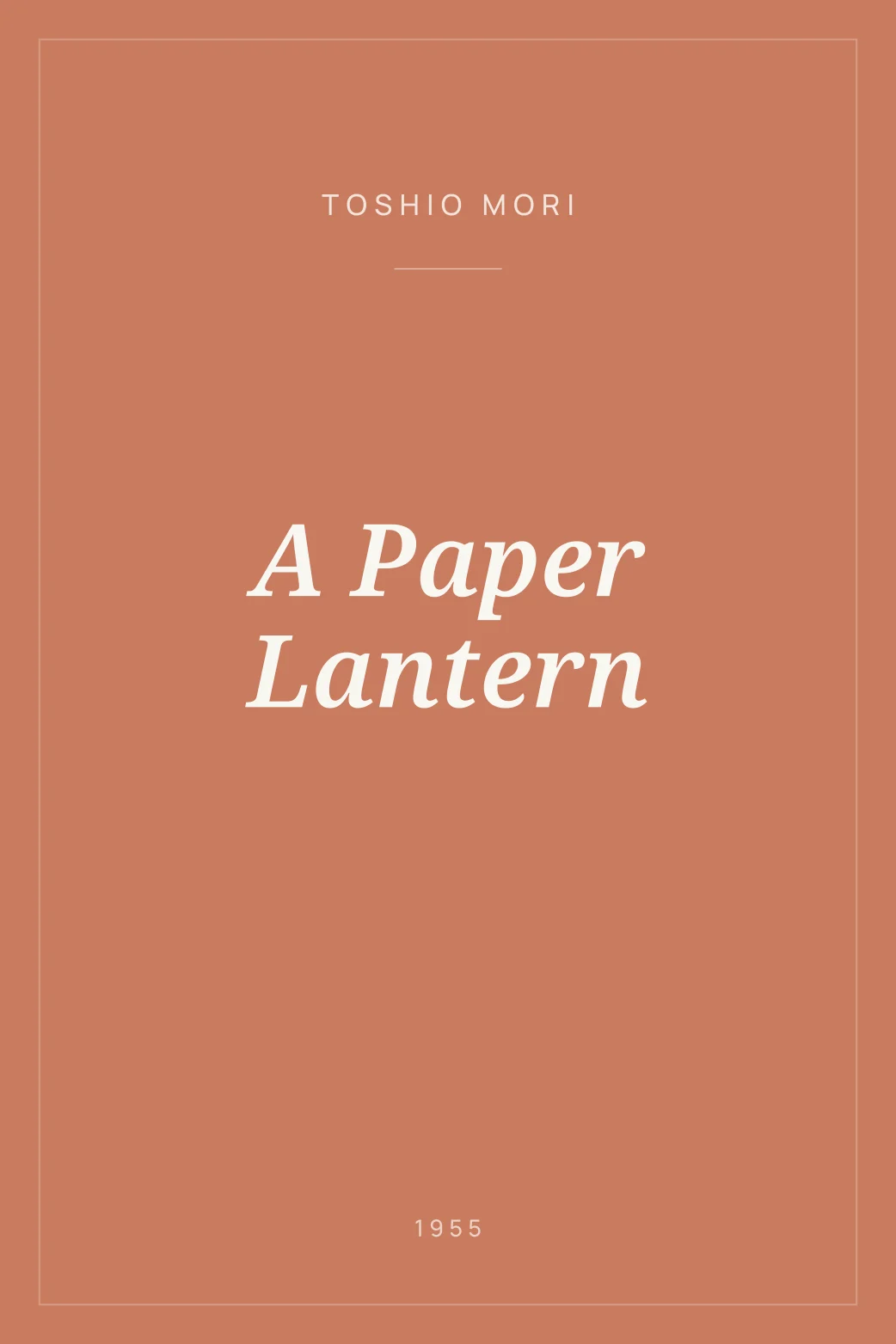 Portada de A Paper Lantern
