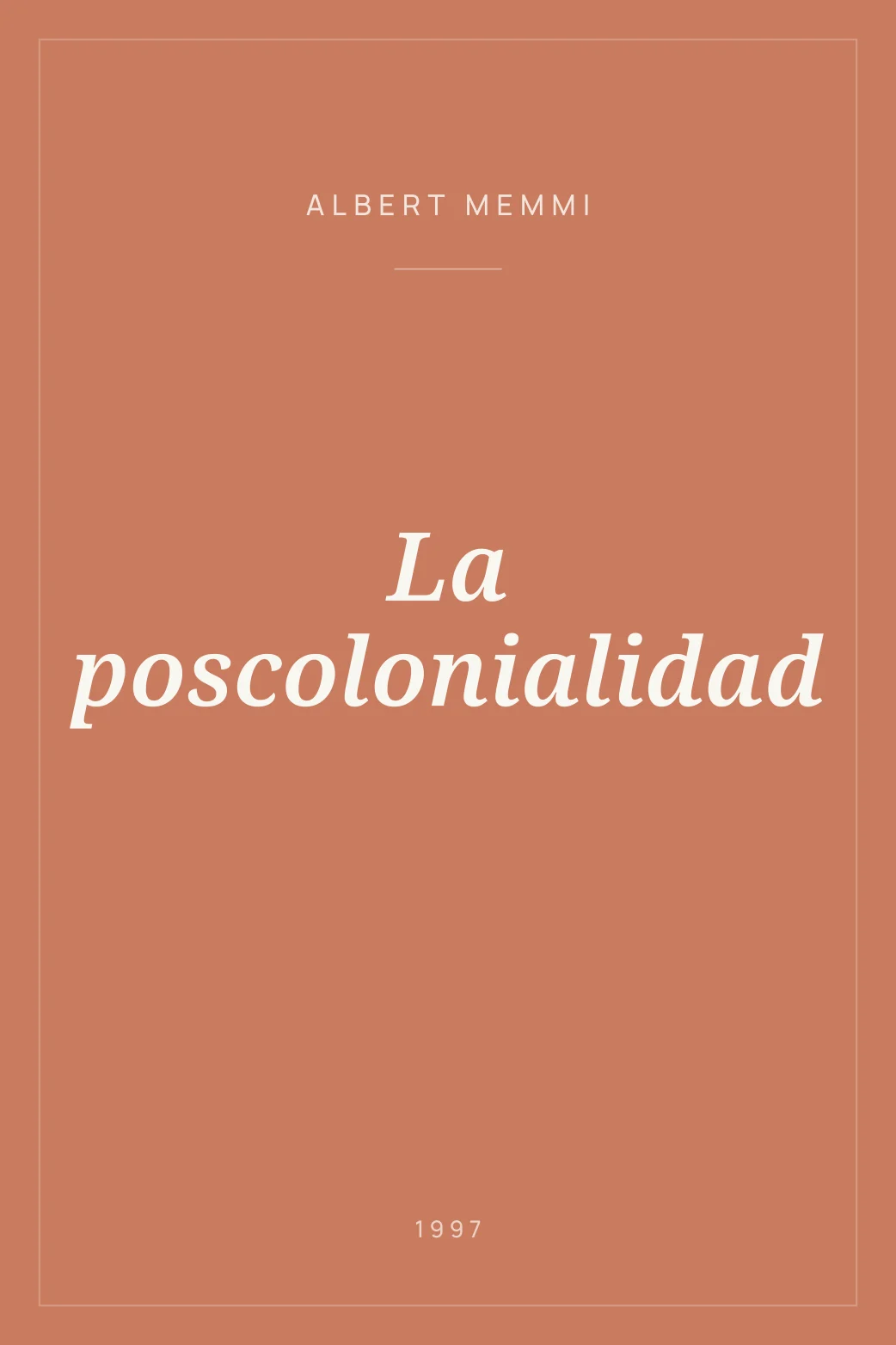 Portada de La poscolonialidad