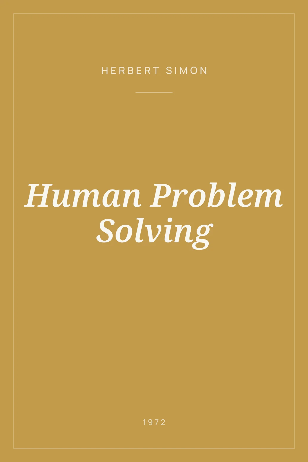 Portada de Human Problem Solving
