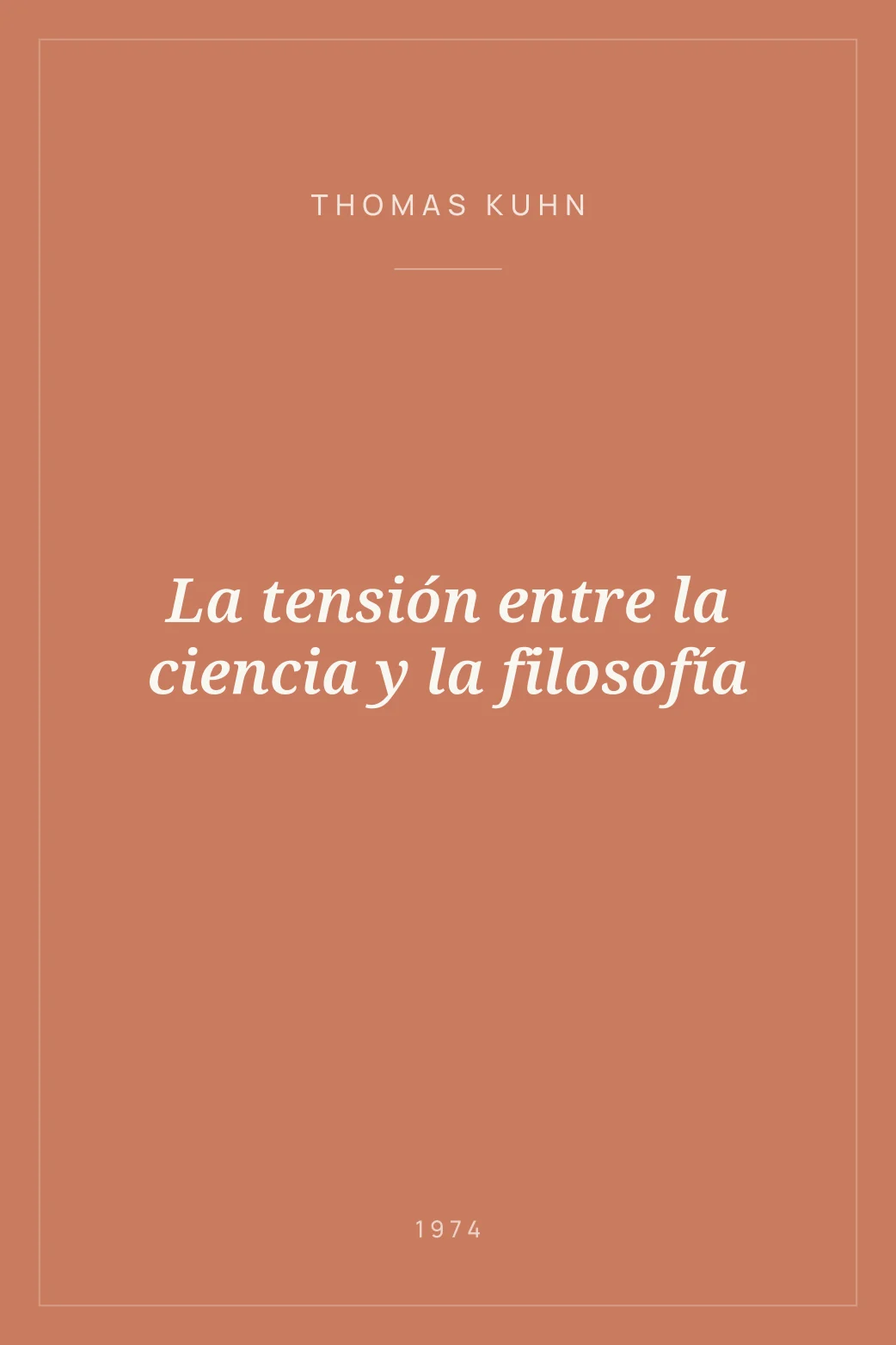 Portada de La tensión entre la ciencia y la filosofía